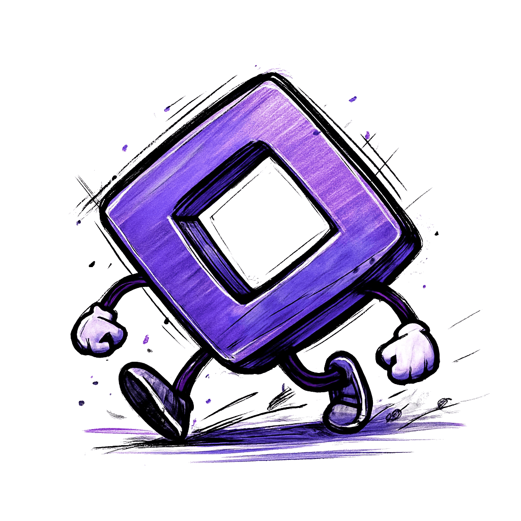 Monad doodle hero running